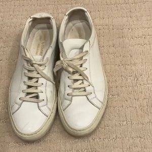 Preowned authentic Common Projects white womens sneakers